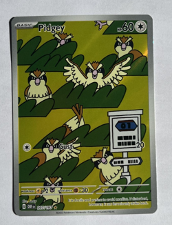 Pokemon TCG Pidgey 207/197 Obsidian Flames Illustration Rare Holo - Image 1