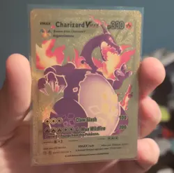 Pokemon Charizard VMAX SV107/SV122 Gold Metal Holo 330 HP G-Max Wildfire - Image 1
