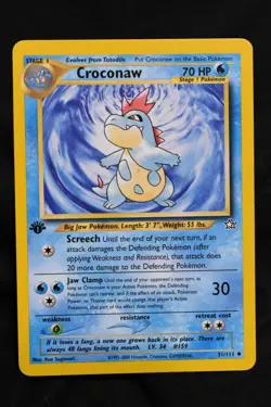 Croconaw 1st Edition 31/111 NM Neo Genesis Regular Uncommon Pokemon Near Mint - Image 3