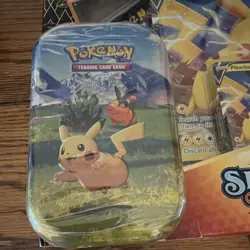 Pokemon TCG Evolutions Mini Tin Box Pikachu Tepig Sealed Booster Nintendo - Image 5