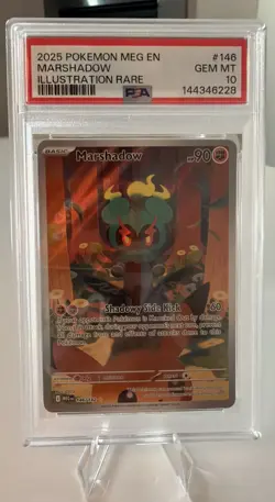 2025 POKEMON MEG EN-MEGA EVOLUTION #146 MARSHADOW ILLUSTRATION RARE PSA 10 - Image 3
