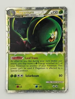 Meganium Prime HeartGold SoulSilver 109/123 Ultra Rare Holo 150 HP English MP - Image 3
