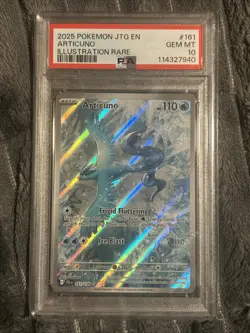 2025 POKEMON JTG EN-JOURNEY TOGETHER ILLUSTRATION RARE #161 ARTICUNO PSA 10 - Image 1
