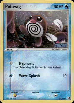 Poliwag 67/115 Common Unseen Forces Pokemon Reverse Holo Moderately Played - Image 1