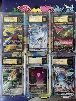 Pokemon CGC Pristine 10 Lot Japanese Calyrex Garchomp Moltres Glaceon VMAX - Image 1
