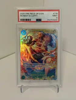 2025 ONE PIECE OP13-CARRYING ON HIS WILL #118 MONKEY D. LUFFY PSA 9 - Image 1