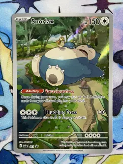 Pokemon TCG Scarlet & Violet Snorlax 051 Promo Card Full Art Holo NM - Image 4