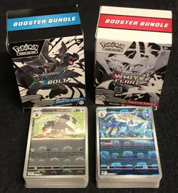 2025 Pokemon TCG S&V Black Bolt & White Flare Lot of 130 Cards - Image 1