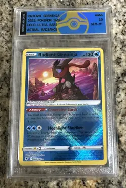 Radiant Greninja Astral Radiance HOLO 046/189 2022 Pokemon Card GOG 10 Gem-MT - Image 1