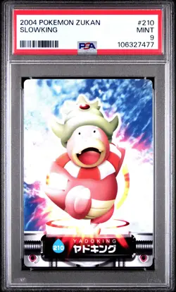 2004 CARDDASS POKEMON ADVANCED GENERATION ZUKAN CARD #210 SLOWKING PSA 9 - Image 1