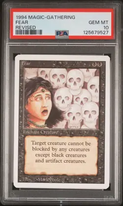 1994 MAGIC: THE GATHERING REVISED FEAR PSA 10 - Image 1