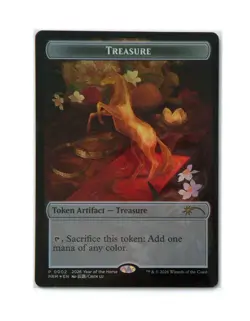MTG Treasure Token Year of the Horse 2026 Promos English Foil NM Unplayed RARE! - Image 1