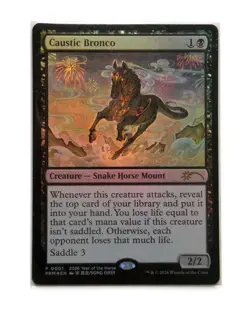 MTG Caustic Bronco (Year of the Horse 2026) - APAC Promos Foil NM Unplayed - Image 1