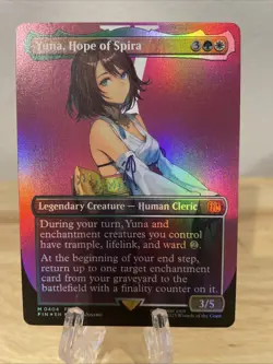 MTG Yuna, Hope of Spira Borderless FOIL #0404 Final Fantasy Mythic NM/M - Image 1