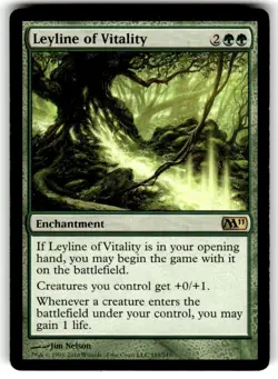 LEYLINE OF VITALITY CORE SET 2011 M11 RARE ENCHANTMENT MTG 183 - Image 1