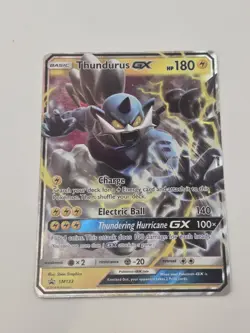 Thundurus GX SM133 Black Star Promo Holo Pokemon Card Near Mint NM Clean Case - Image 1