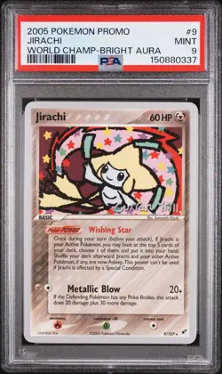 Vintage Pokemon Jirachi 2005 World Championship Bright Aura #9 PSA 9 Low Pop 28 - Image 1