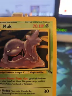 Pokemon TCG Muk 13/62 Holo Rare Fossil 1999 WOTC, LP+ Condition Clean! - Image 3