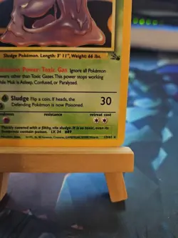 Pokemon TCG Muk 13/62 Holo Rare Fossil 1999 WOTC, LP+ Condition Clean! - Image 4