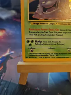 Pokemon TCG Muk 13/62 Holo Rare Fossil 1999 WOTC, LP+ Condition Clean! - Image 5