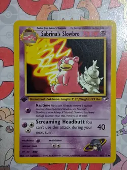 Pokemon TCG Sabrina's Slowbro 060/132 Gym Heroes Unlimited - Image 1