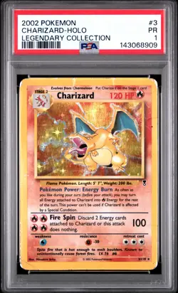 2002 POKEMON LEGENDARY COLLECTION #3 CHARIZARD-HOLO PSA 1 - Image 1