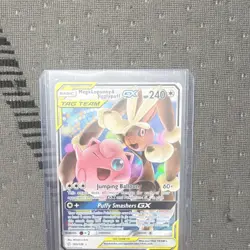 Pokemon Mega Lopunny & Jigglypuff GX 165/236 Cosmic Eclipse Holo TAG TEAM - Image 1