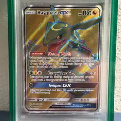 Pokemon TCG Rayquaza GX 160/168 Celestial Storm Ultra Rare Full Art Holo PSA 8 - Image 2