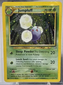 Jumpluff 7/111 Neo Genesis Holo MP (maybe LP) Pokemon - Image 1