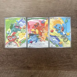 Pokemon First Partner Illustration Collection Series 1 Kanto Gen 1 Starters Set - Image 1