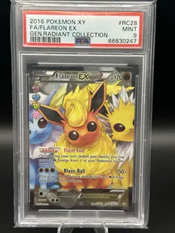 Pokemon Generations Flareon EX RC28/RC32 Radiant Collection Holo Full Art PSA 9 - Image 1