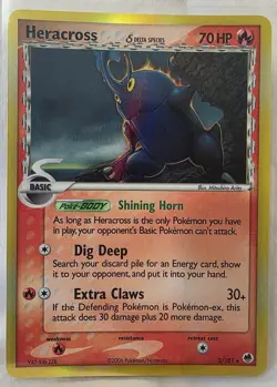 2006 Pokemon EX Dragon Frontiers Heracross-Holo #3/101 - Image 1