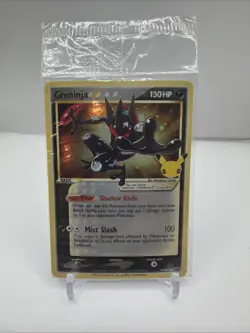 NM/M Pokemon TCG Greninja Gold Star SWSH144 Celebrations Black Star SEALED PROMO - Image 1