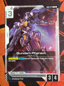 Gundam Card Game Gundam Pharact GD01-071 R FOIL Newtype Rising English NM - Image 1