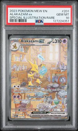 Pokemon Alakazam EX TCG S&V 151 Card 201/165 Special Illustration Rare PSA 10 - Image 1