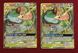 2019 Pokemon Venusaur & Snivy GX, 1/236, Sun & Moon, Cosmic Eclipse, 2 Cards - Image 3