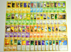 Pokemon card GYM Set LOT 60 Old Back Japanese Pikachu Eevee Slowpoke Kadabra etc - Image 1
