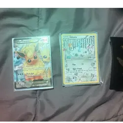 Pokemon Evolutions 5 card lot. Flareon EX+ 4 random charm cards + 5 card sleeves - Image 1