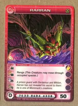 CHAOTIC 2007 RARRAN, Creature UnderWorld Scout 1st. Edition CARD # 47-232 - Image 2