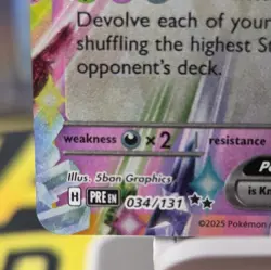 Pokemon Card - Espeon ex Prismatic Evolutions 034/131 Holo - Image 2