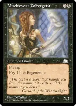 Mischievous Poltergeist x4 Weatherlight MtG NM - Image 1