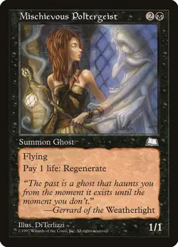 Mischievous Poltergeist NonFoil Weatherlight 74 NM MTG - Image 1