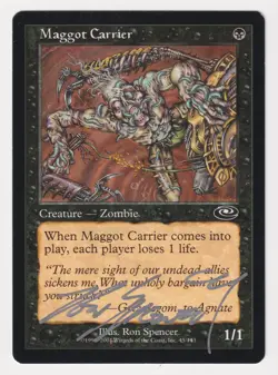 Silver Signed Maggot Carrier MP Planeshift Artist Ron Spencer 1998 MTG Magic EDH - Image 1