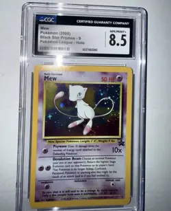 2000 Pokemon Black Star Promo Mew #9 CGC 8.5 NM/Mint+ – w/Foot Swirl - Image 2