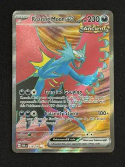 Pokemon Roaring Moon ex 229/182 Sv04: Paradox Rift Holo Ultra Rare - Image 1