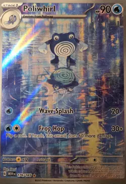 Poliwhirl 176/165 Illustration Rare 151 Pokemon Holo Near Mint - Image 1