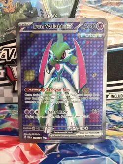 Iron Valiant ex 225/182 SV04: Pokemon Paradox Rift Holo NM - Image 1