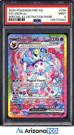 Pokemon 2025 Sylveon ex 156/131 SIR Prismatic Evolutions PSA 9 - Image 1