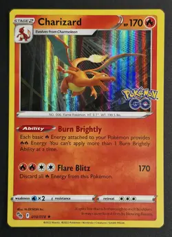 [NM] Charizard 010/078 Holo Rare - Pokemon GO - Image 1