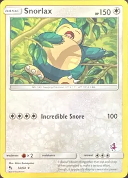 Snorlax 50/68 Rare Pokemon Battle Academy Stamped Lightly Played - Image 1